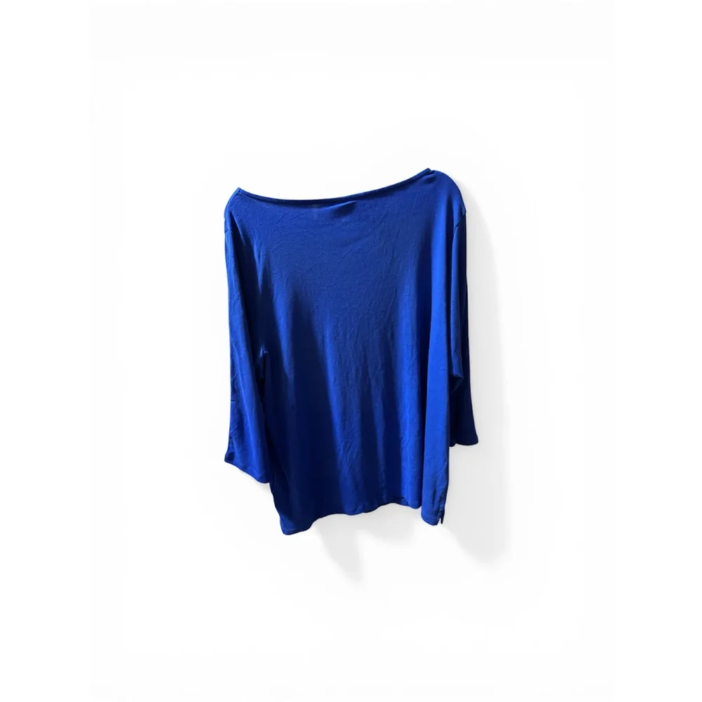 Karen Scott Silver-Tone Stud Boat-Neck Top NWT 2X - Picture 6 of 6